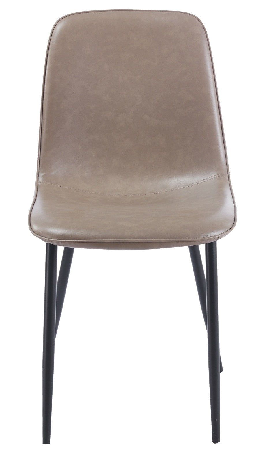 Silla PEÑAFIEL, metal, similpiel vintage gris