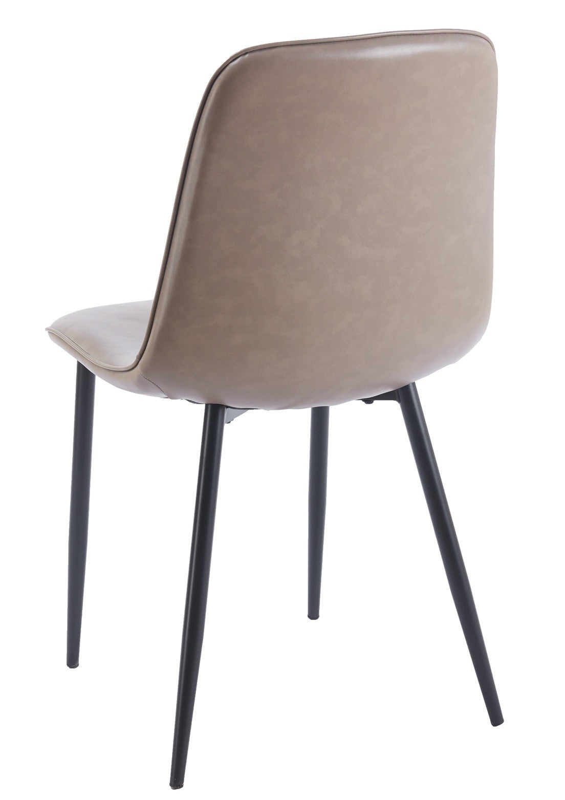 Silla PEÑAFIEL, metal, similpiel vintage gris
