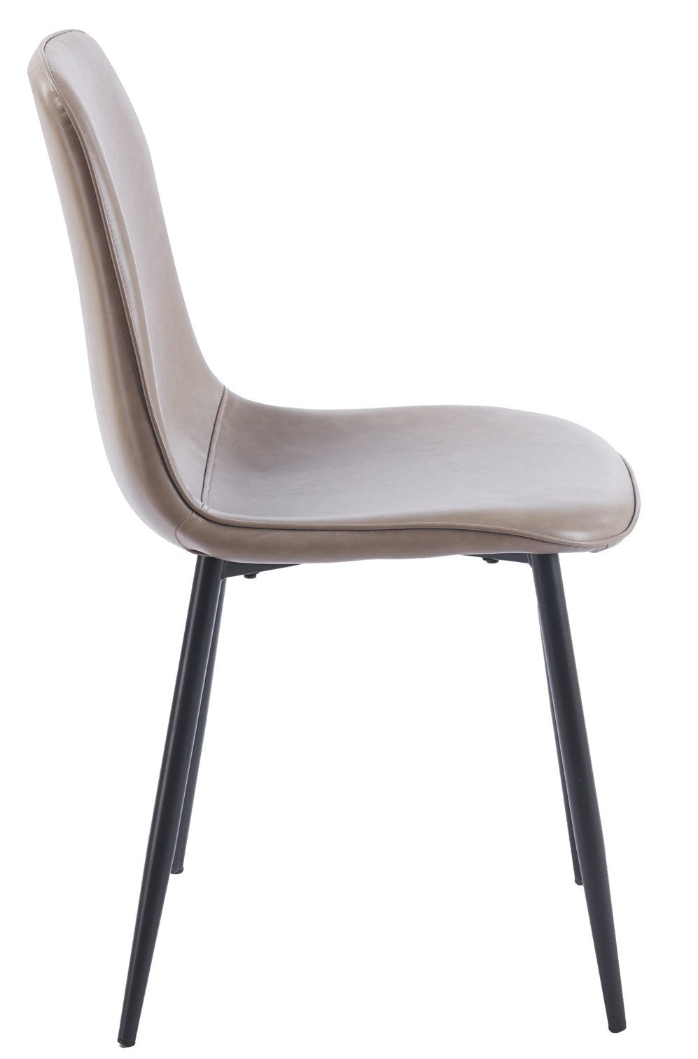 Silla PEÑAFIEL, metal, similpiel vintage gris