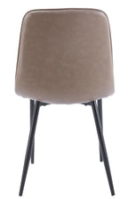 Silla PEÑAFIEL, metal, similpiel vintage gris