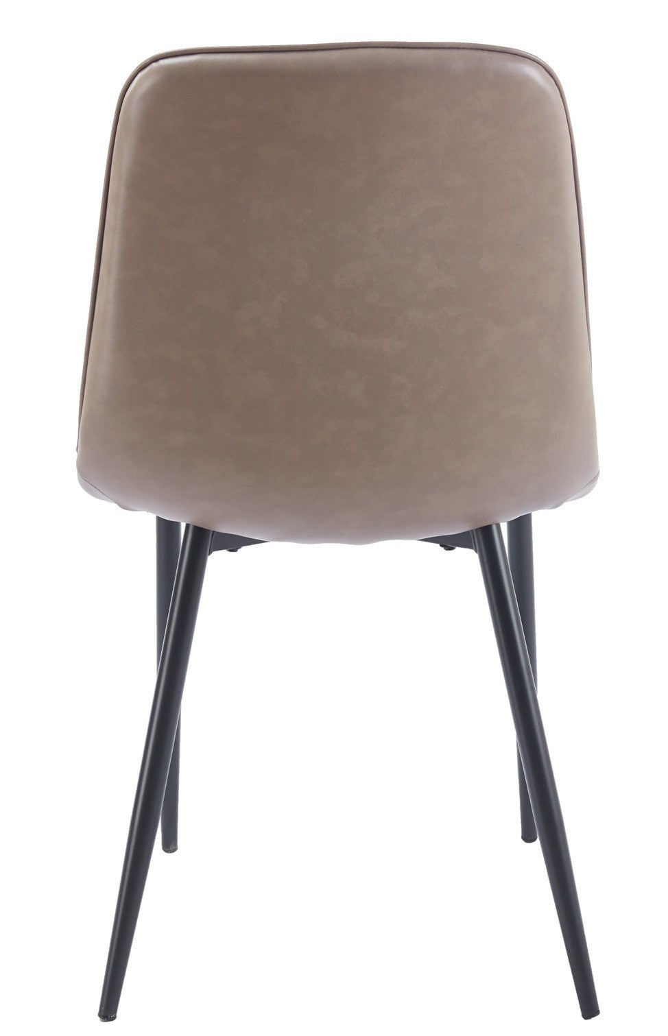 Silla PEÑAFIEL, metal, similpiel vintage gris