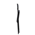 Silla SMART, plegable, metal, epoxi negro, vinilo negro