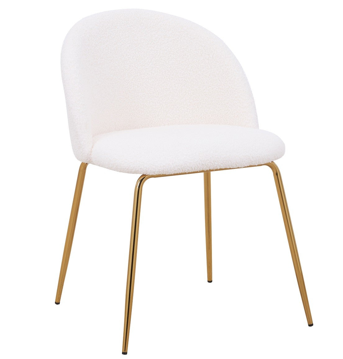 Silla TEDDY, patas doradas, tapizado lana