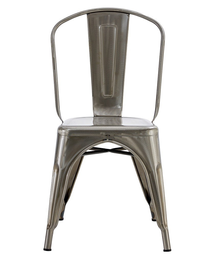 Silla TOL EK BRUSHED, acero, plata