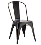 Silla TOL EK VINTAGE, acero, negra