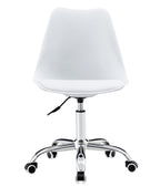 Silla TORRE GBL, giratoria, blanca, cojín blanco