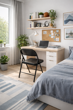 Silla TOSCANA, plegable, metal, negra