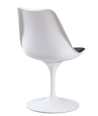 Silla TUL MT, metal, polipropileno blanco, cojín negro