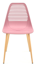 Silla UNCIBAY, metal, polipropileno rosa oscuro