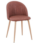 Silla VELVET NEW, patas metálicas, similpiel vintage cuero 3-2