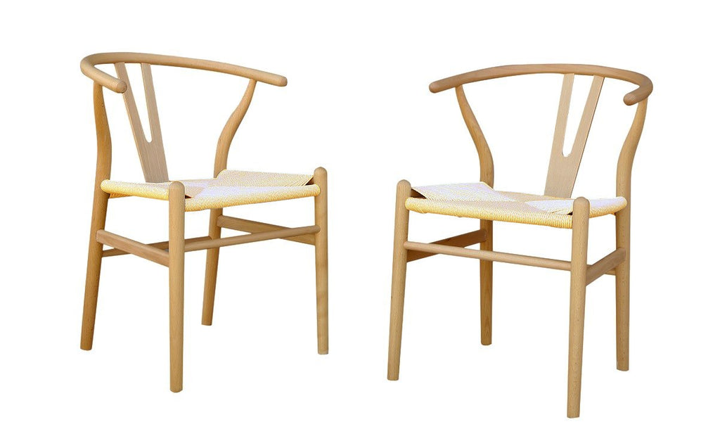 Silla WISH, madera de haya, natural, fibra trenzada