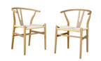 Silla WISH, madera de haya, natural, fibra trenzada