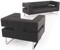 Sillón ADRIANO, similpiel negra