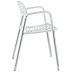 Sillón ALBENIZ, cromado, polipropileno blanco