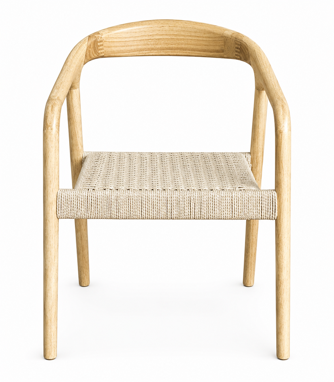 Sillón BALCANES, madera de haya, natural, asiento de cuerda natural
