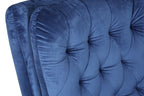 Sillón BÉCQUER, giratorio, regulable, tapizado velvet azul
