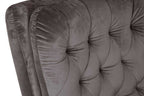 Sillón BÉCQUER, giratorio, regulable, tapizado velvet gris