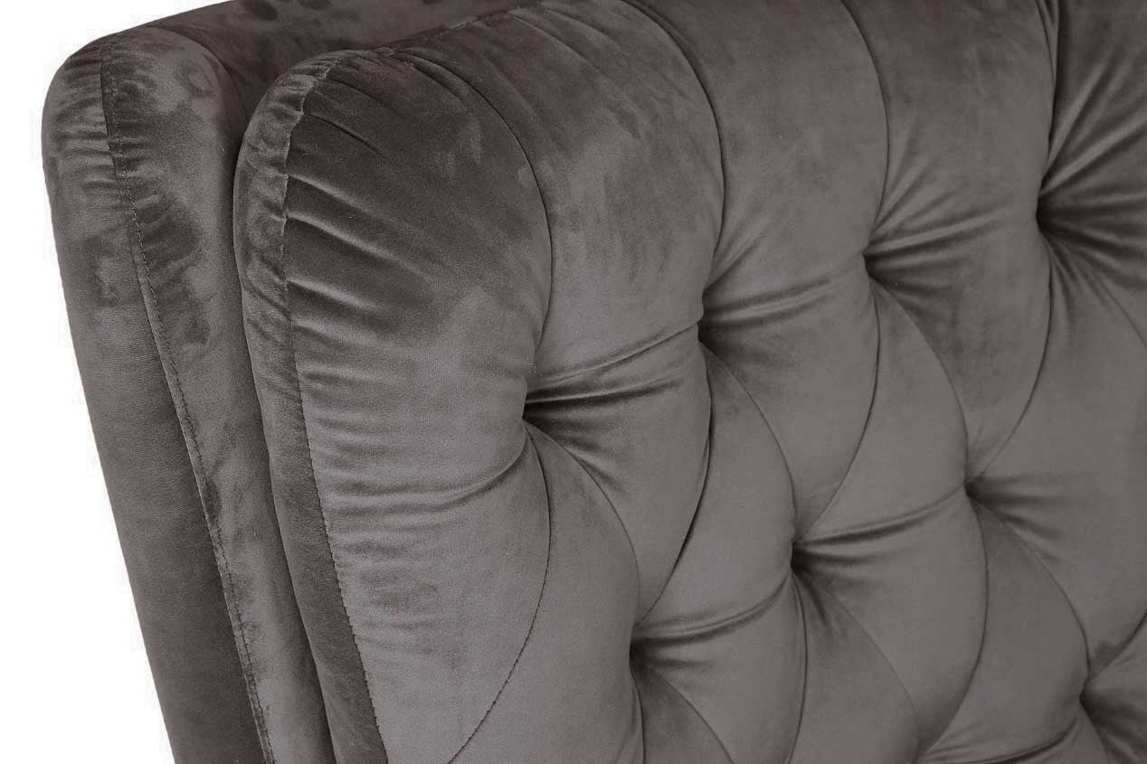 Sillón BÉCQUER, giratorio, regulable, tapizado velvet gris