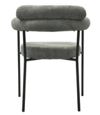 Sillón CERVANTES, metal, tapizado tejido bouclé gris