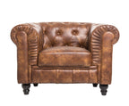 Sillón CHESTER, similpiel cuero viejo