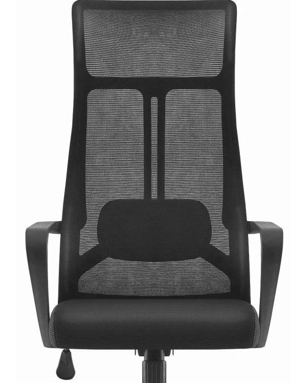 Sillón de oficina AMIENS, alto, negro, malla y asiento negro