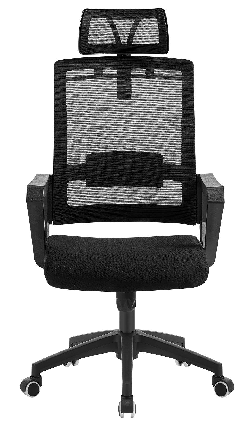 Sillón de oficina ASTON, negro, malla y tejido negro