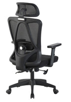 Sillón de oficina CIRAL, alto, negro, malla y asiento negro