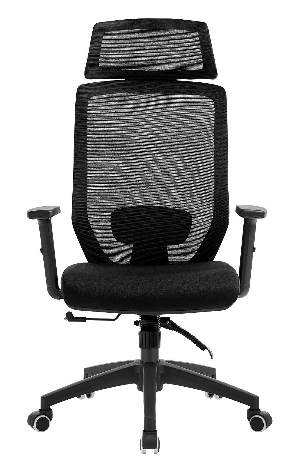 Sillón de oficina CLAYTON, negro, malla y tejido negro
