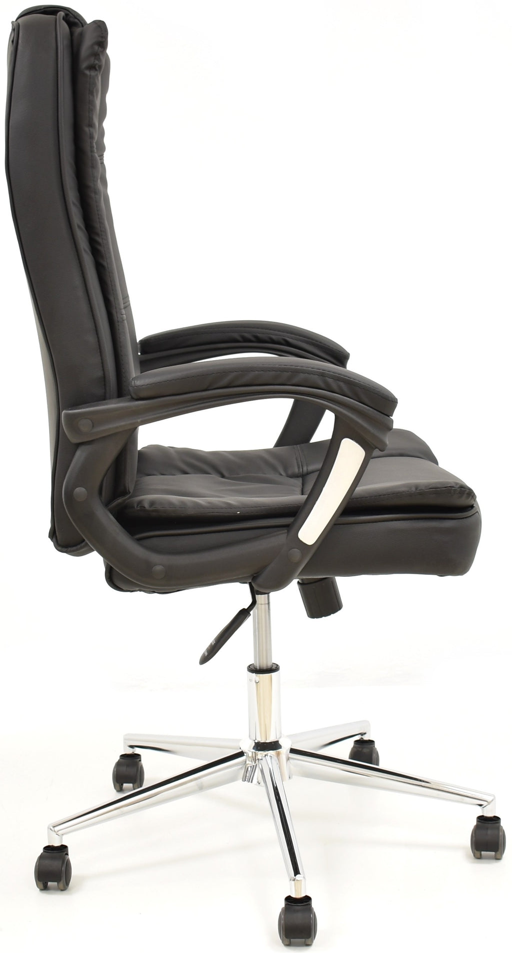 Sillón de oficina DUKE, alto, gas, basculante, similpiel negra