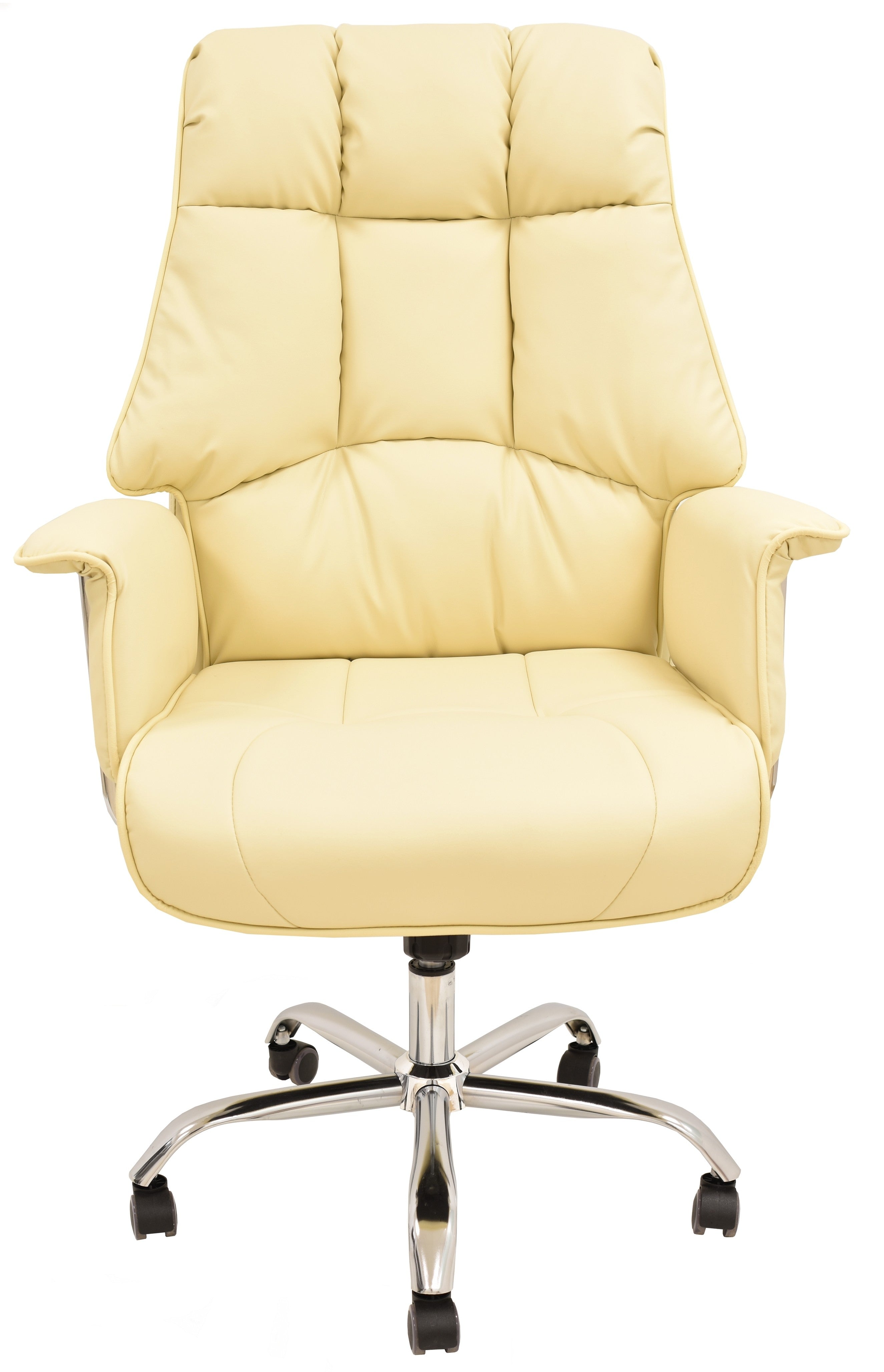 Sillón de oficina FIRENZE, alto, regulación de altura, mecanismo multifunción, similpiel beige