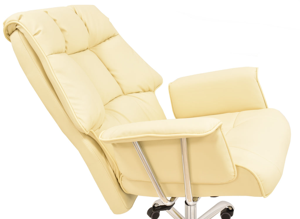 Sillón de oficina FIRENZE, alto, regulación de altura, mecanismo multifunción, similpiel beige