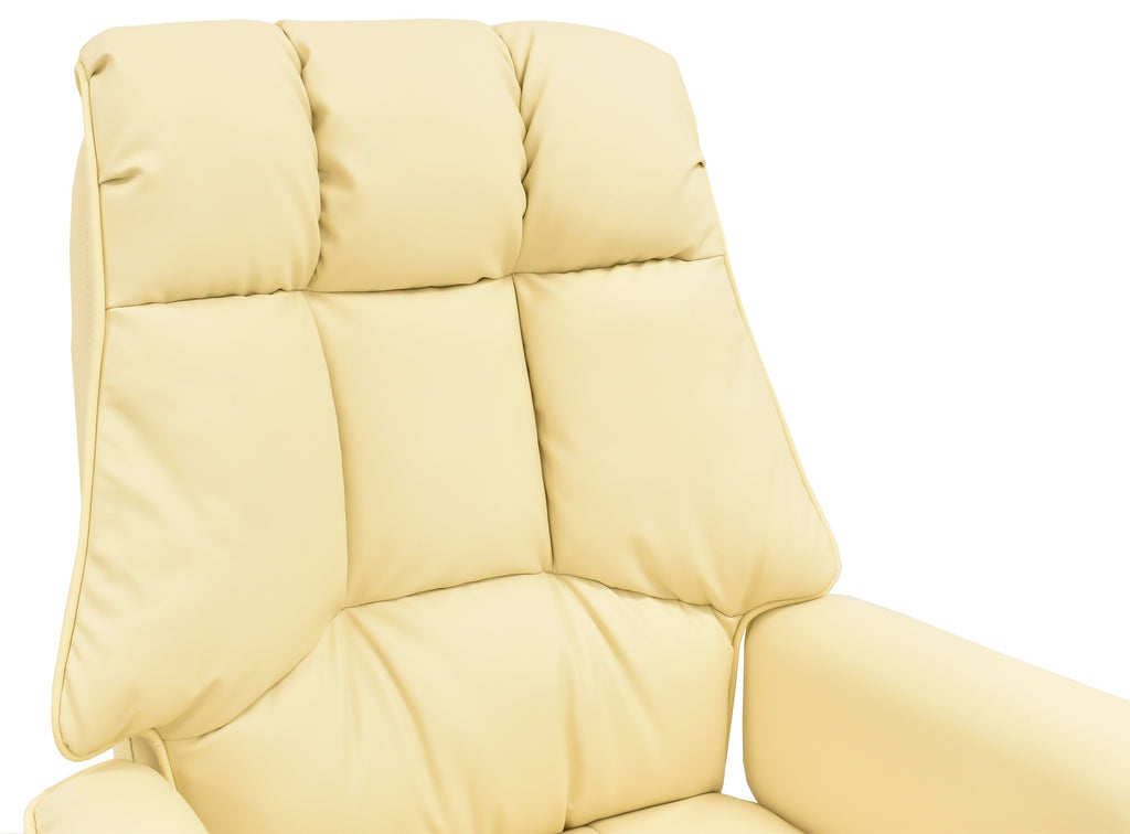 Sillón de oficina FIRENZE, alto, regulación de altura, mecanismo multifunción, similpiel beige