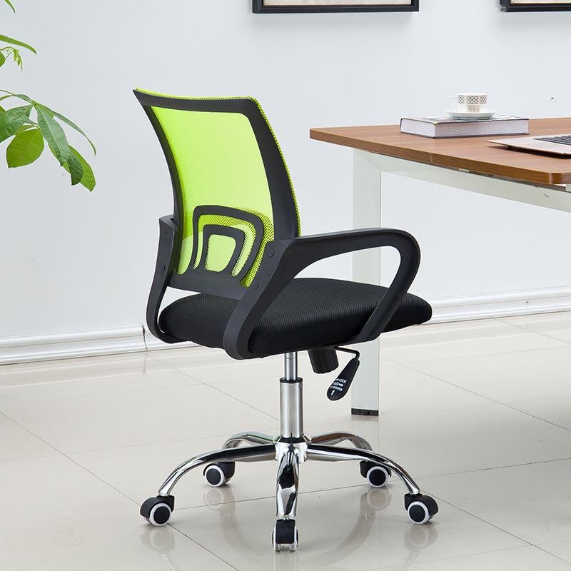 Sillón de oficina FISS NEW, negro, regulación de altura, basculante, malla verde, tejido negro