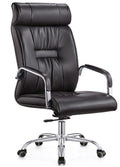 Sillón de oficina FLANDES, alto, regulación de altura, basculante, similpiel negra