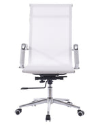 Sillón de oficina IGOR, alto, regulación de altura, basculante profundo, malla blanca