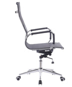 Sillón de oficina IGOR, alto, regulación de altura, basculante profundo, malla negra