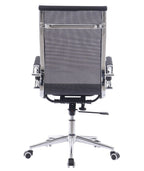 Sillón de oficina IGOR, alto, regulación de altura, basculante profundo, malla negra