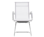 Sillón de oficina IGOR, fijo, cromado, malla blanca