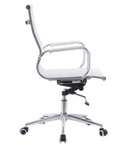 Sillón de oficina IGOR, giratorio, regulación de altura, basculante profundo, malla blanca