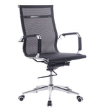 Sillón de oficina IGOR, giratorio, regulación de altura, basculante profundo, malla negra