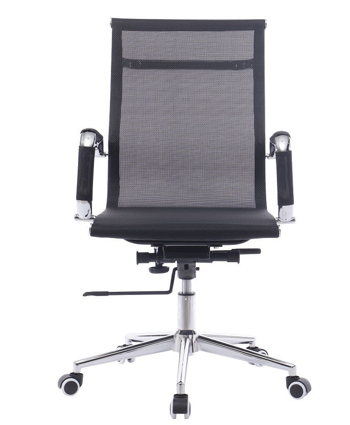 Sillón de oficina IGOR, giratorio, regulación de altura, basculante profundo, malla negra