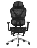 Sillón de oficina LORRIS, alto, ergonómico, malla negra