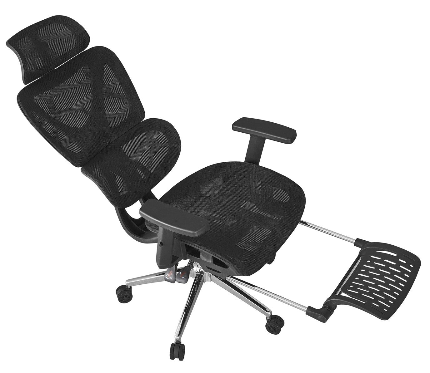 Sillón de oficina LORRIS, alto, ergonómico, malla negra