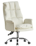 Sillón de oficina MAINZ, alto, giratorio, similpiel blanco roto