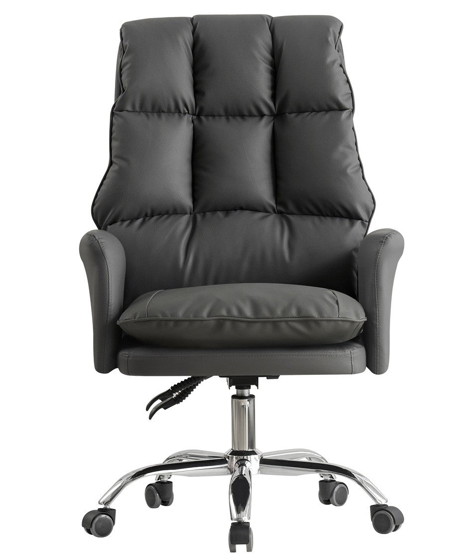 Sillón de oficina MAINZ, alto, giratorio, similpiel gris