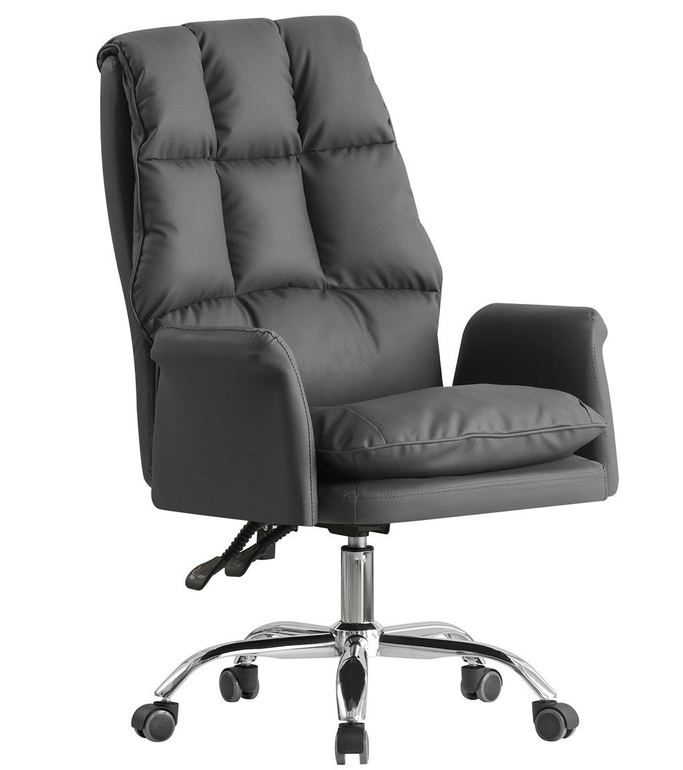 Sillón de oficina MAINZ, alto, giratorio, similpiel gris