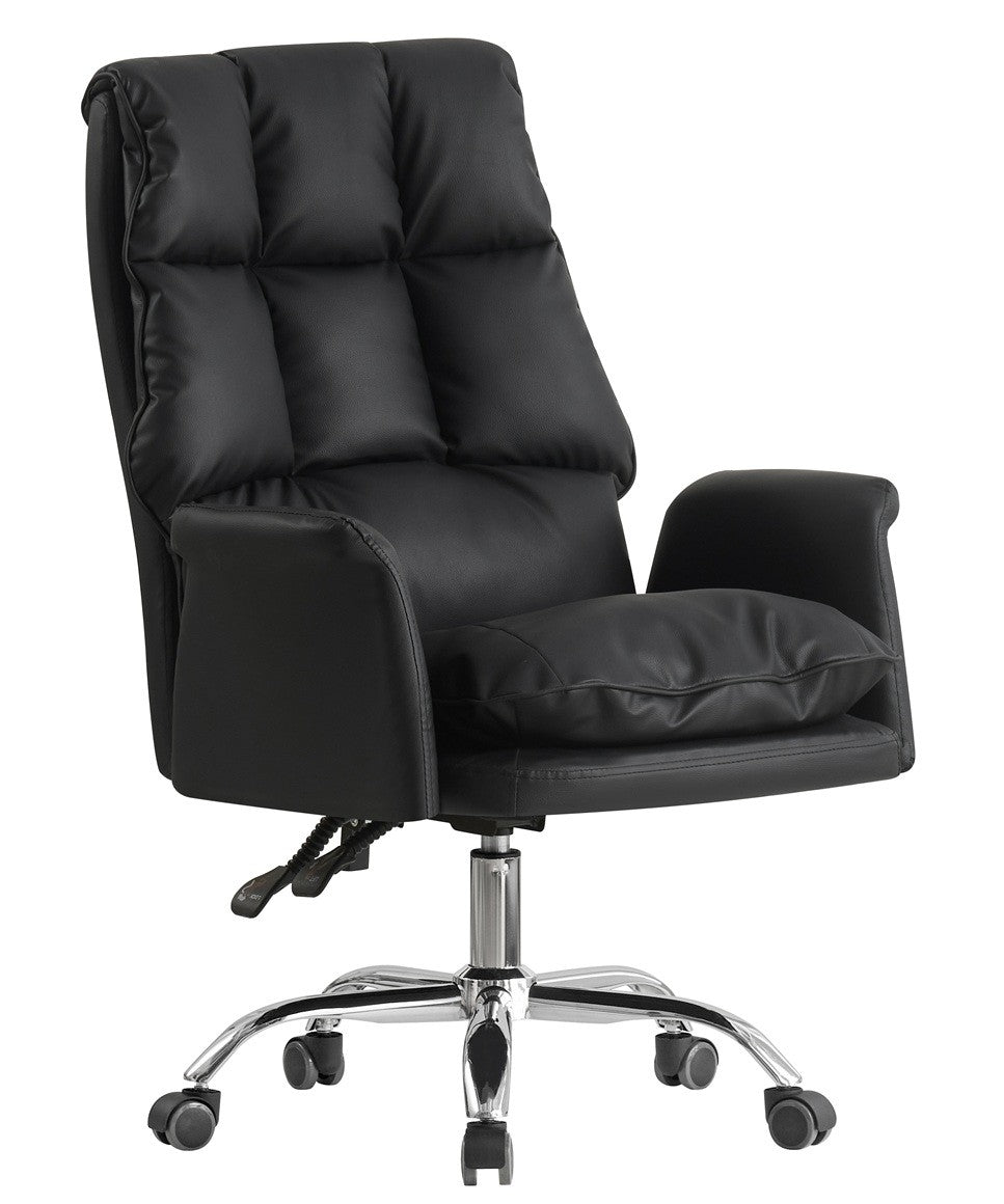 Sillón de oficina MAINZ, alto, giratorio, similpiel negra