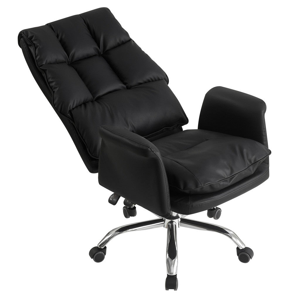 Sillón de oficina MAINZ, alto, giratorio, similpiel negra