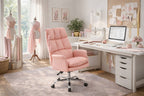 Sillón de oficina MAINZ, alto, giratorio, similpiel rosa light
