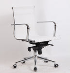 Sillón de oficina MAX NEW, giratorio, malla blanca